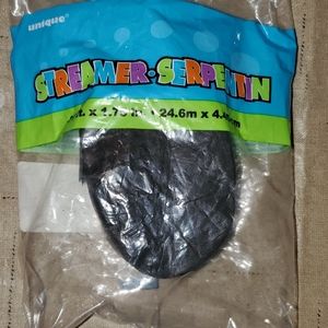 One Roll Black Party Streamer